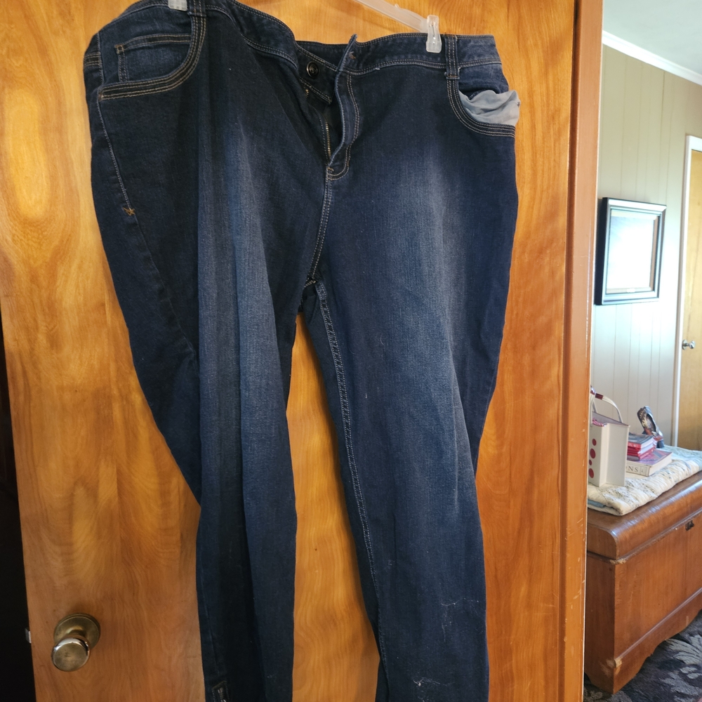 Lane Bryant Ankle Zipper Jeans in Deep Indigo